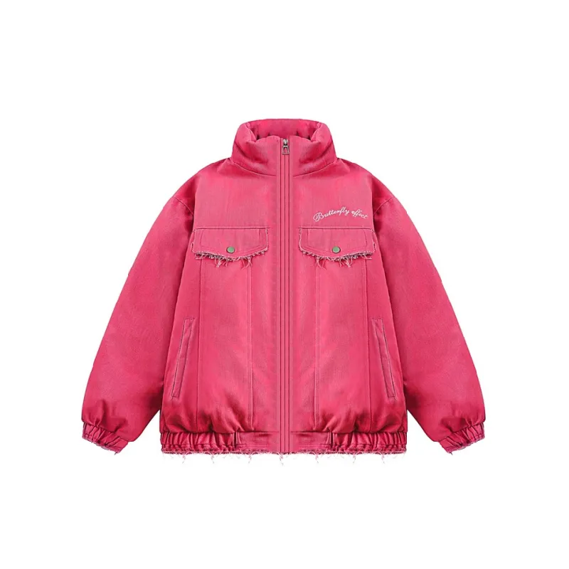 Retro Butterfly Embroidery Cotton Quilted Jacket-4