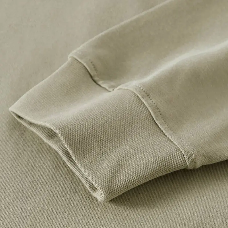Plain Loose 100% Cotton Sweatshirt-6