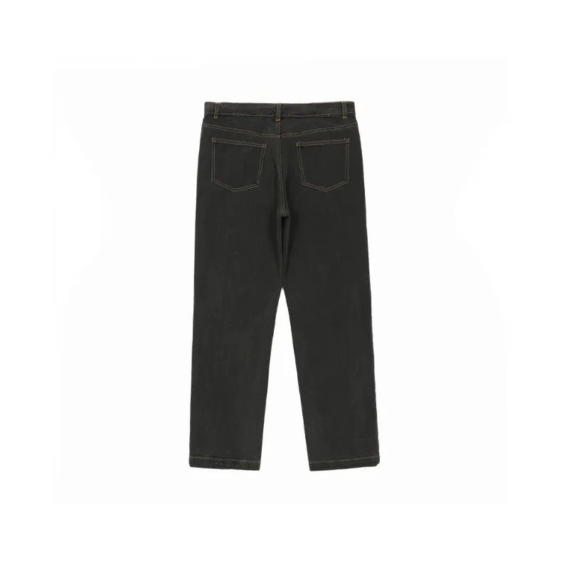 Casual Loose Straight Leg Jeans-5