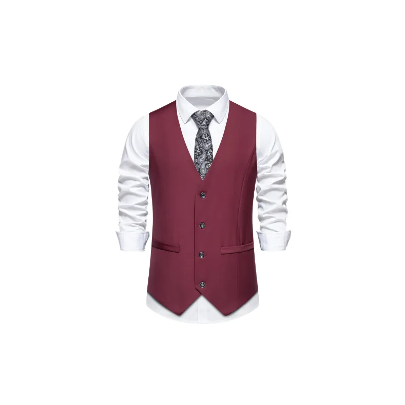 Basics Simple Cotton Blended Fabric Vest-2