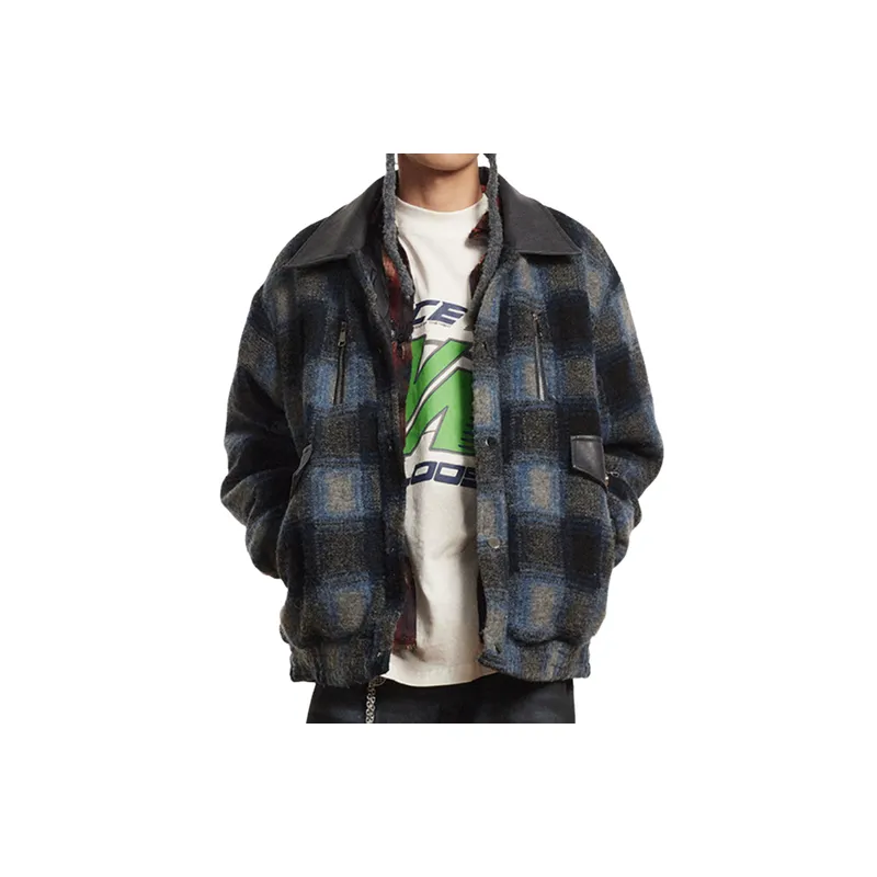 Retro Contrast Color Polyester Quilted Jacket-2