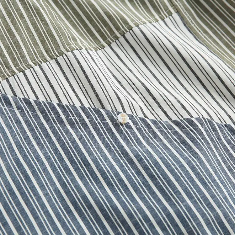 Loose Striped 100% Cotton Shirt Unisex-3