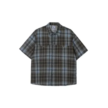 Fashionable Simple Checked Fabric Shirt Unisex