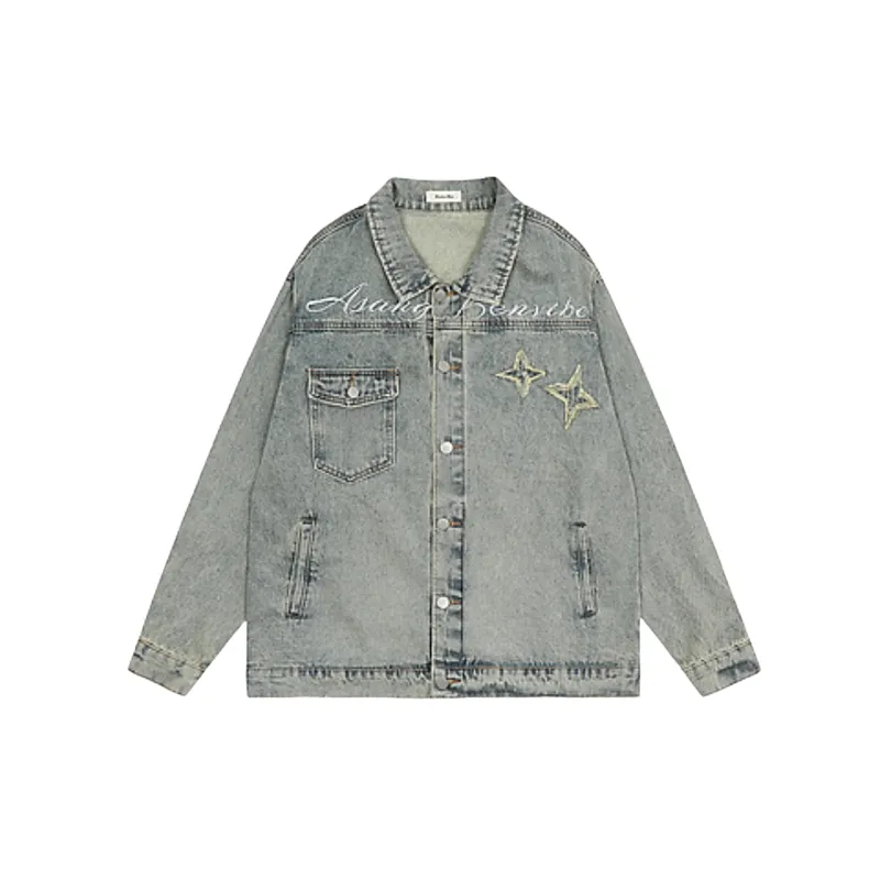 Street Washed Denim Jacket-4