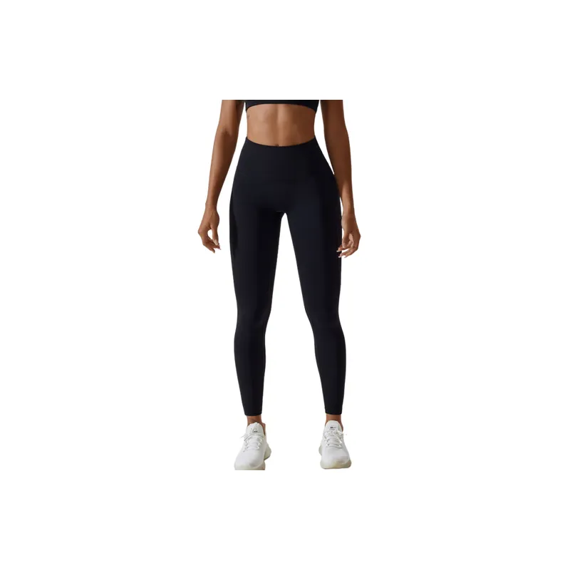 Sporty Simple Nylon Spandex Blend Leggings Women-0