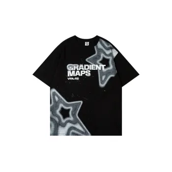 Retro Diablo Copy Stars Design Casual T Shirts