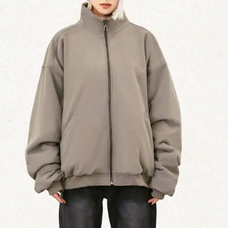 Casual Loose Cotton Blended Fabric Jacket-2