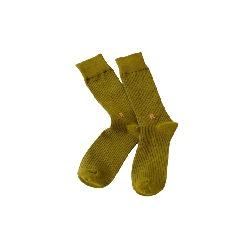 Basics Simple Cotton Mid Calf Sock-2