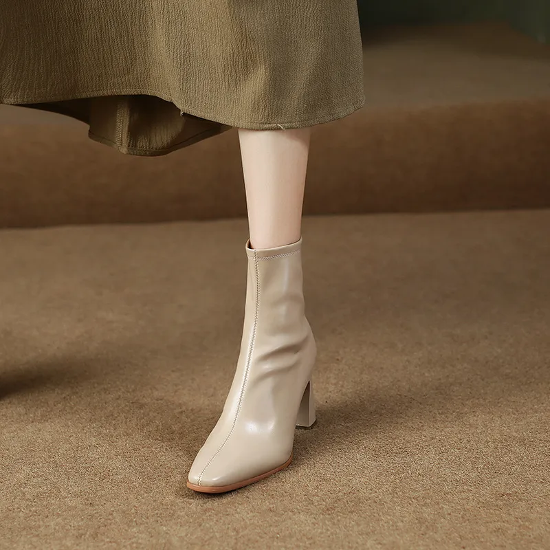 Retro Zipper Ankle Boots-1