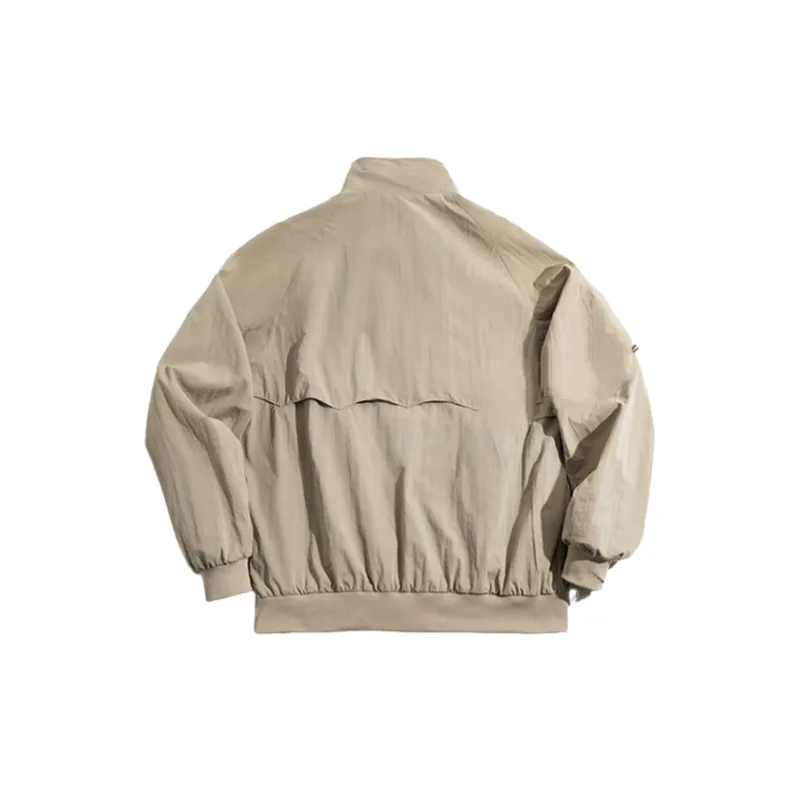 Windproof Motorcycle Khakic Stand up Collar Jacket-1