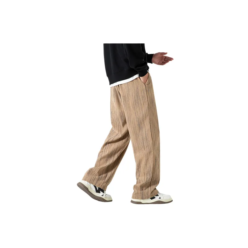 Retro Straight Leg Corduroy Casual Pants-7