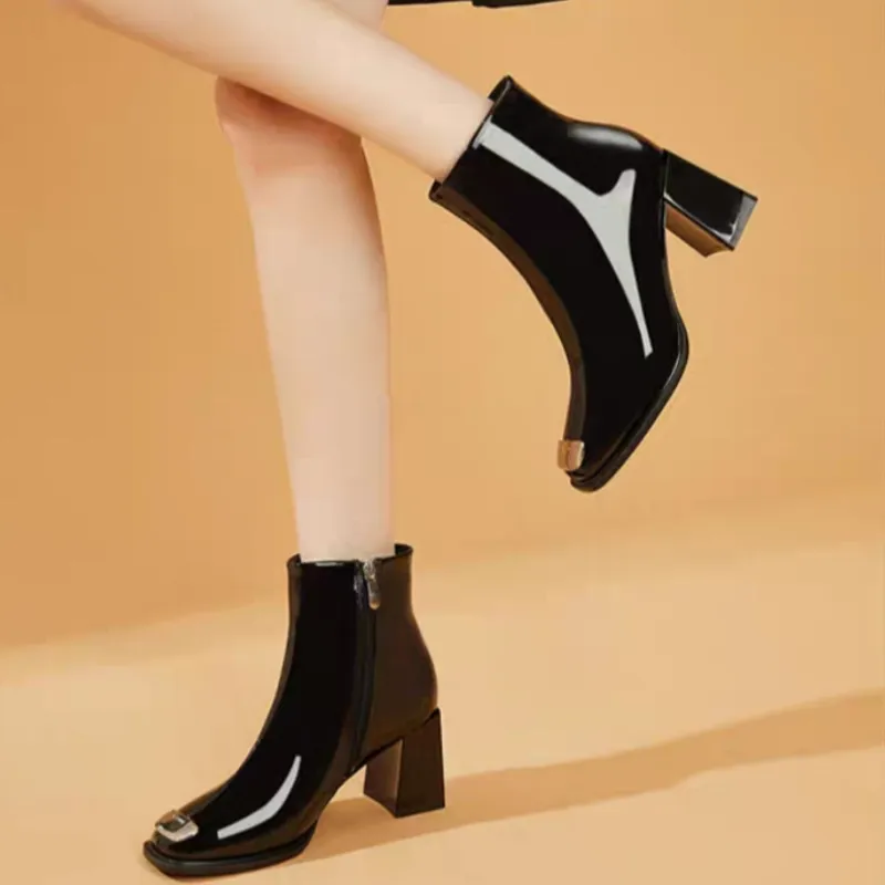 Fashionable Funky Ankle Boots-1