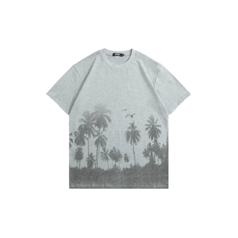 Loose Short sleeved Round Neck T shirt