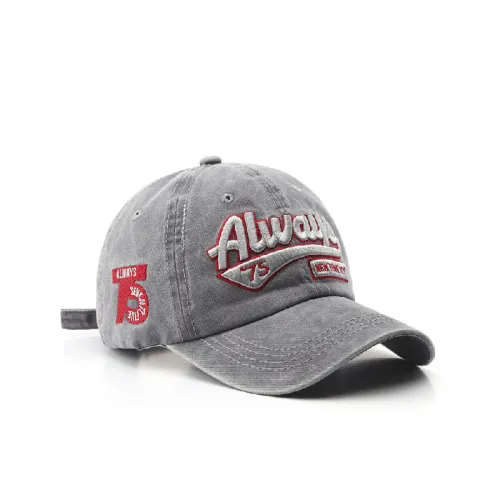 Washed Old Letter Embroidered Cap