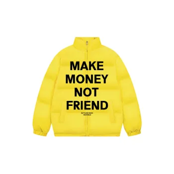 Basics Loose Blended Synthetic Fabrics Quilted Jacket