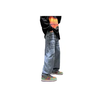 Trendy Letter Print Jeans