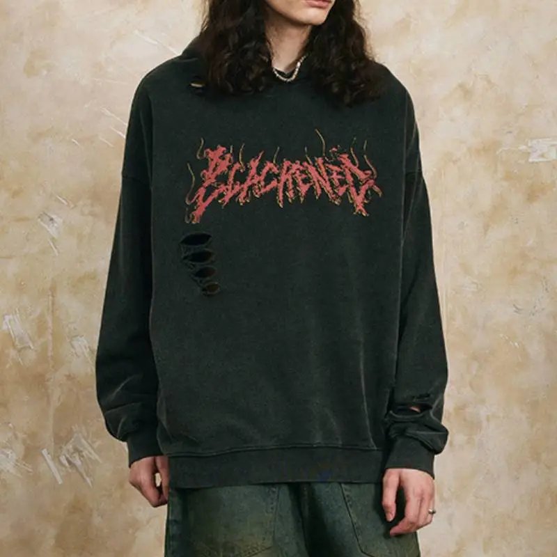 Distress Ripped Sweatshirt-6