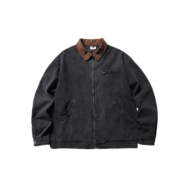 Letter Embroidered Retro Jacket-4