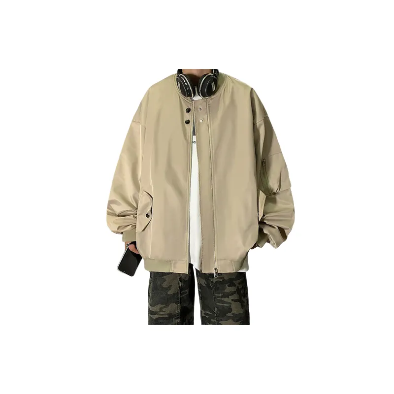 Casual Loose Blended Synthetic Fabrics Jacket-5