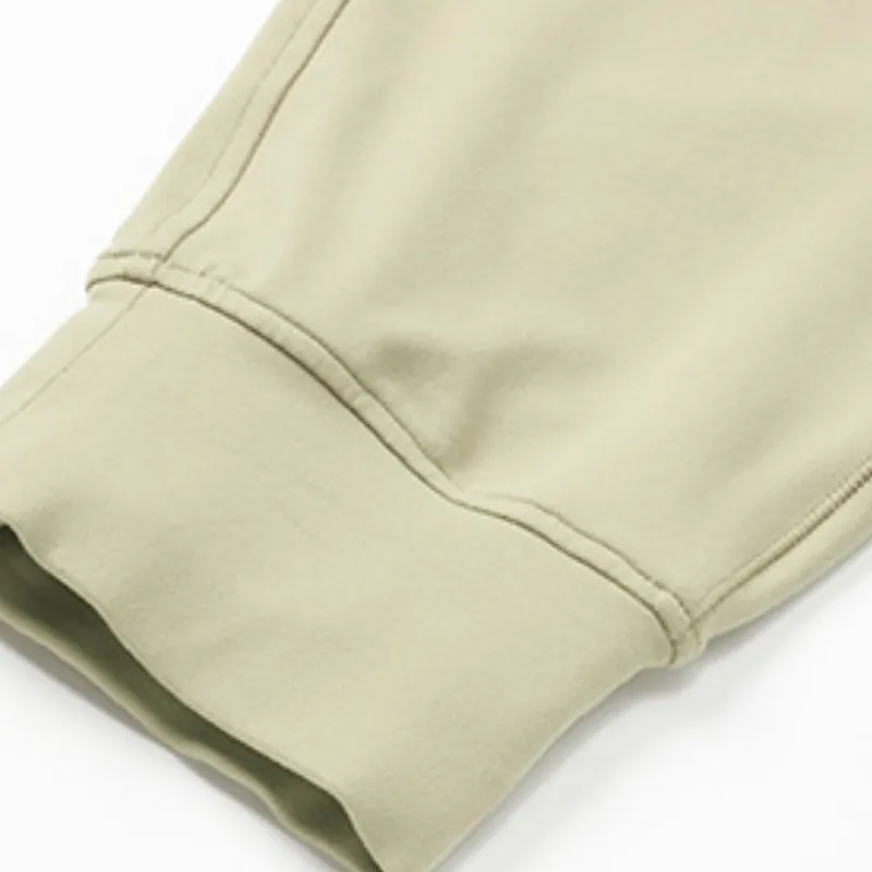 Casual Plain Cotton Blended Fabric Cotton Blended Fabric Sports Pants Women-3