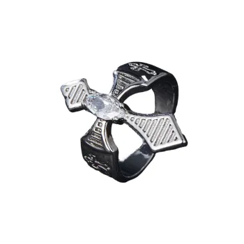 Zircon Cross Opening Ring
