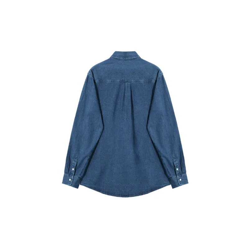 Washed Distress Cotton Shirt-1