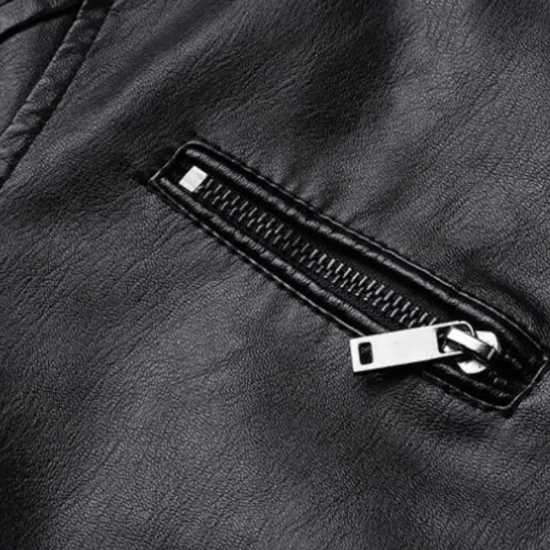 Casual Waterproof PU Leather Jacket-9