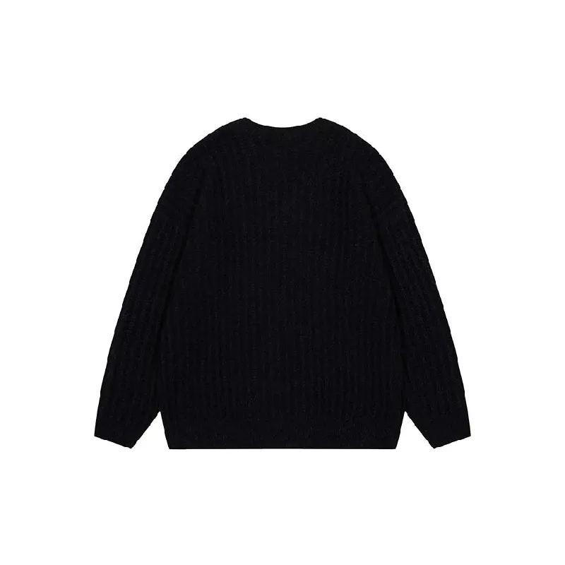 Fashionable Loose Blended Synthetic Fabrics Sweater-1