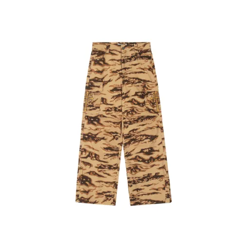 Retro High Street Camouflage Loose Straight Casual Trousers