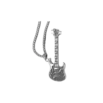 Titanium Steel Electroplated Guitar Stainless Necklace