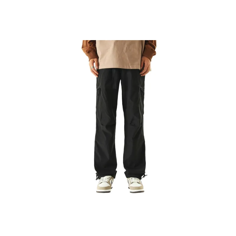 Casual Loose Blended Synthetic Fabrics Cargo Pants-0