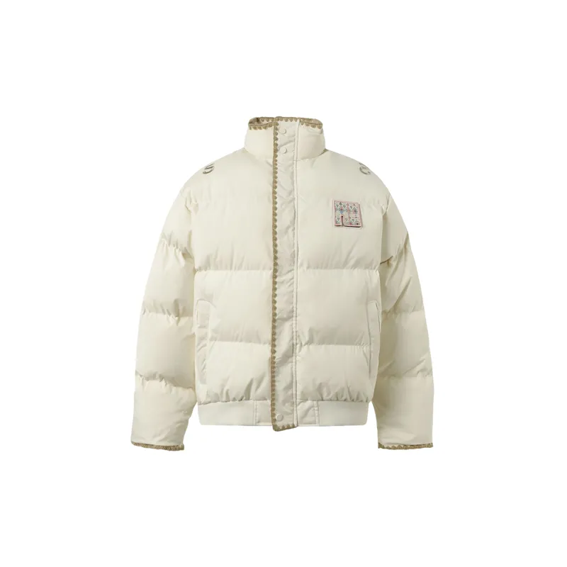 Simple Letter Plaid Quilted Jacket-0