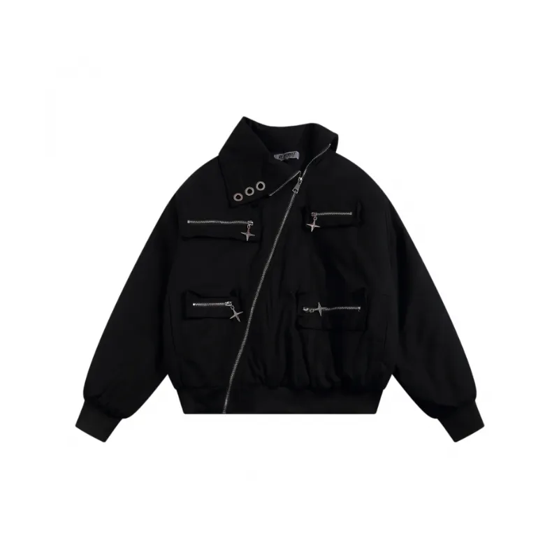 Irregular Hardware Decorative Jacket-4