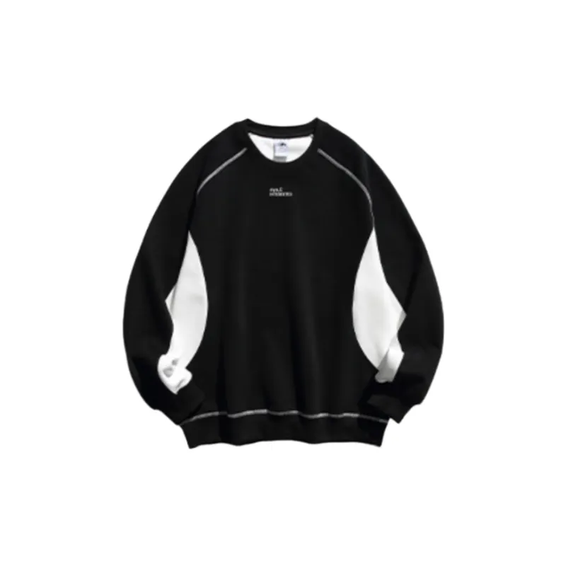 Velvet Raglan Sleeve Color Matching Printed Round Neck Pullover Sweatshirt-8