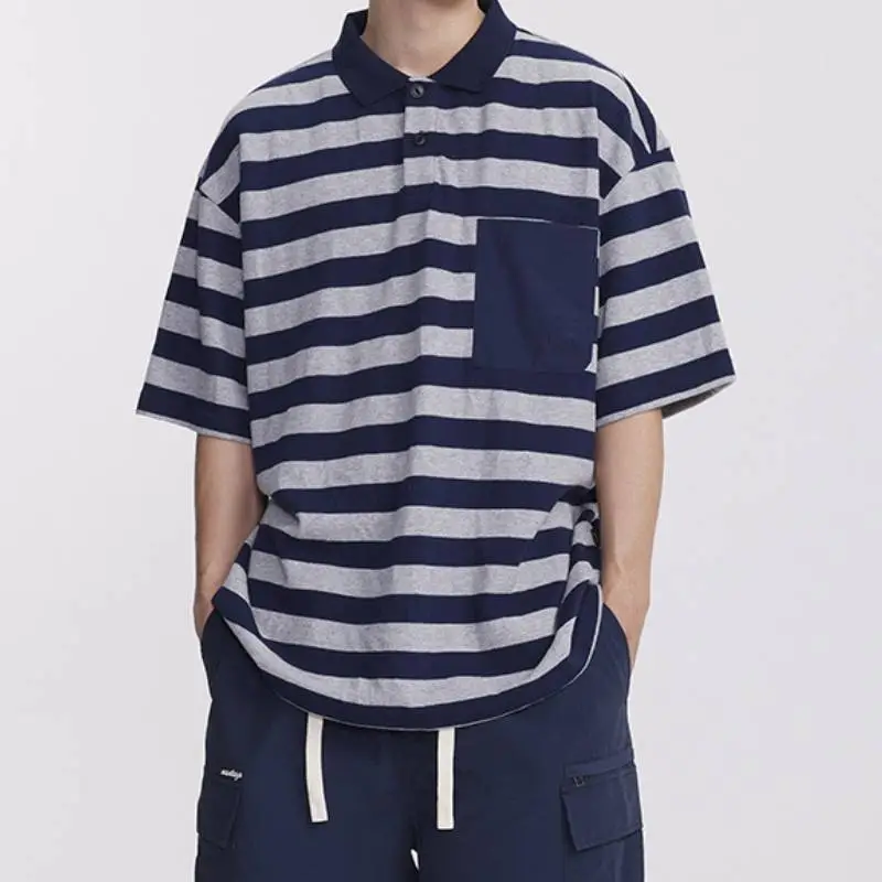 Casual Striped Cotton Polo-2