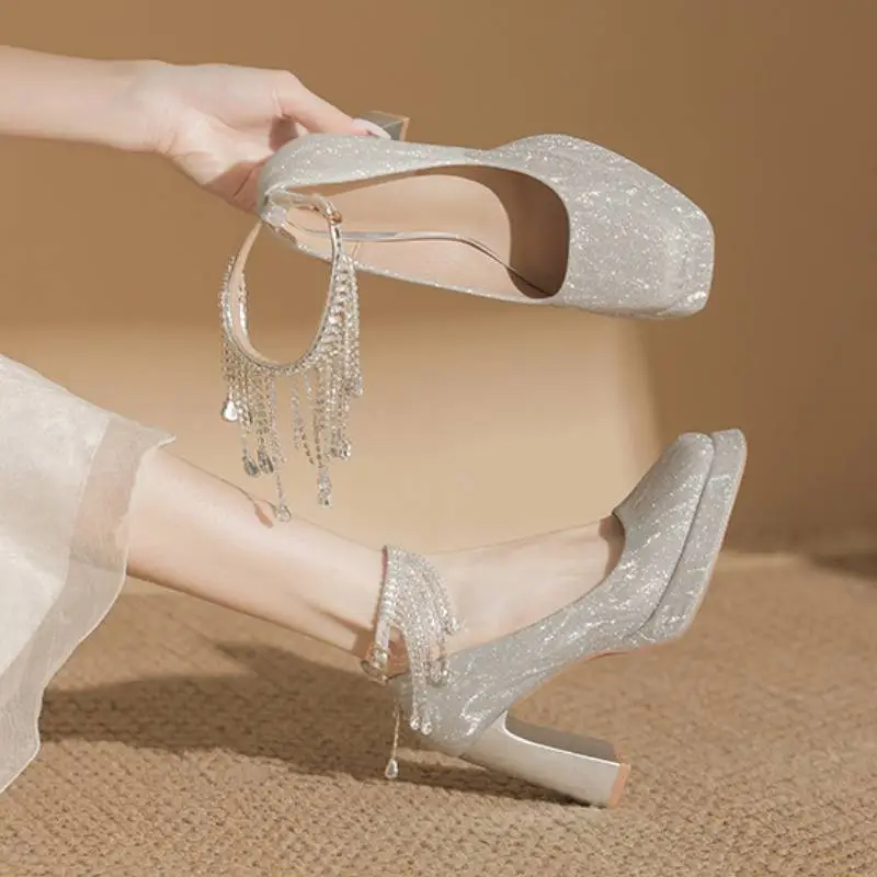 Fashionable Waterproof High Heels-5