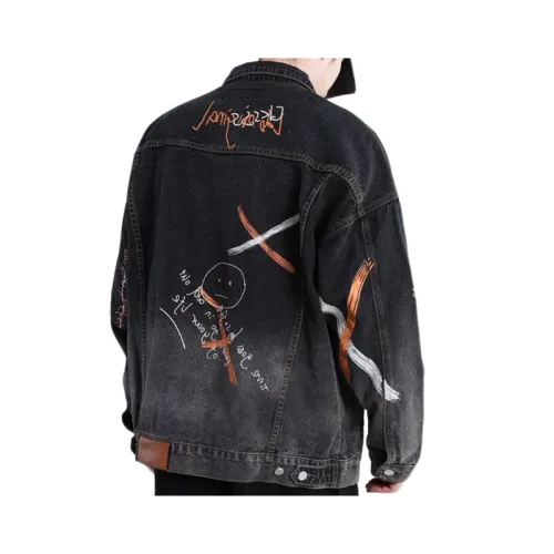 Trendy Graffiti Loose Jacket Graffiti Print Jacket