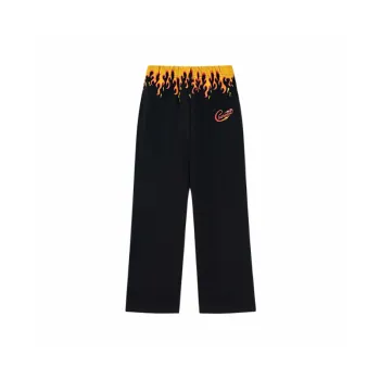 Street Trendy Cotton Blended Fabric Sports Pants