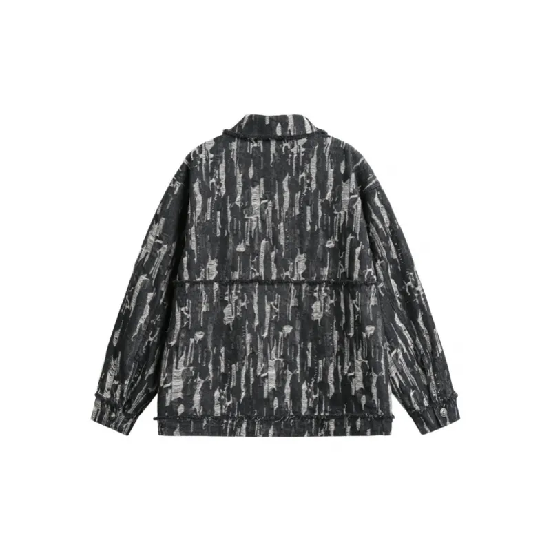 Ripped Denim Jacket-8