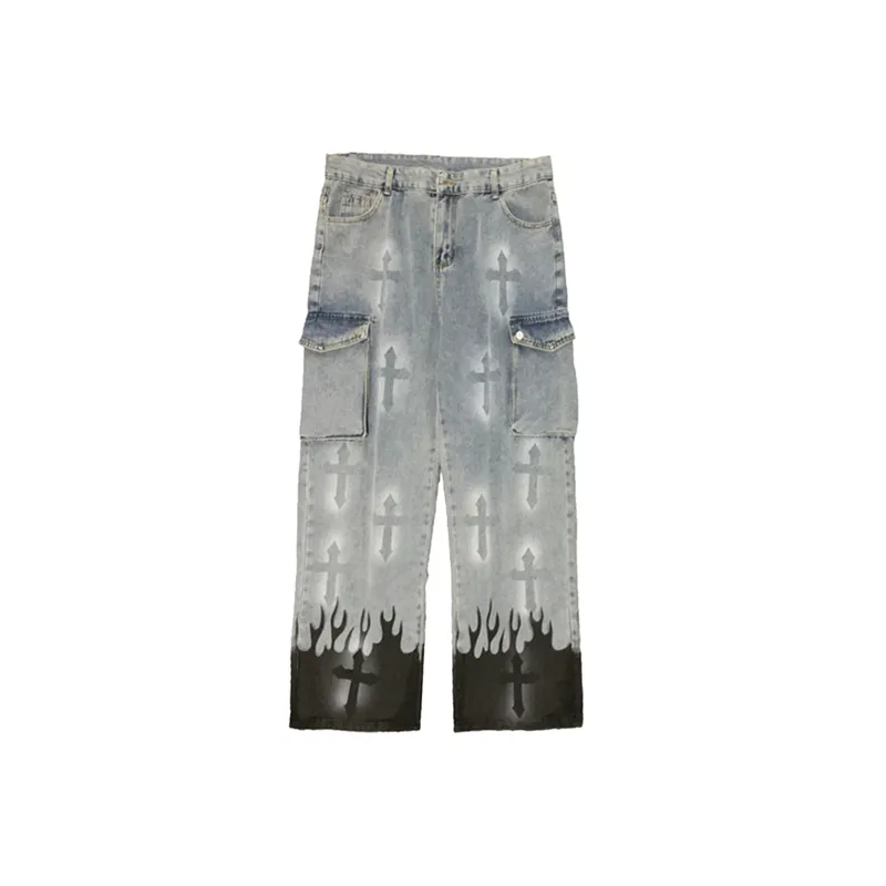 Retro Casual Hip Hop Jeans-0
