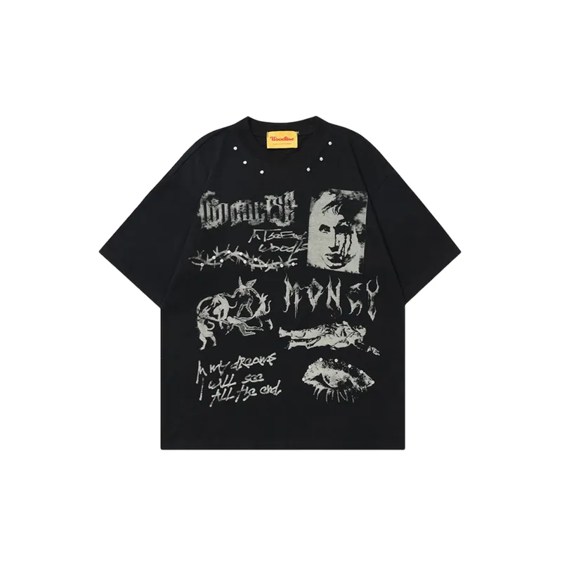 Retro Fashion Loose T shirt-0