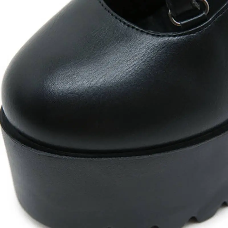 Fashion Zipper Punk High Heels-3