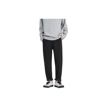 Simple Lightweight Cotton Blended Fabric Casual Pants