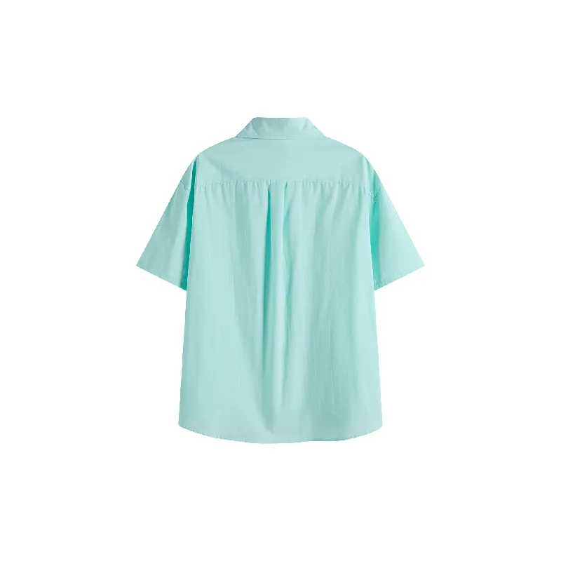Casual Plain 100% Cotton Shirt-5