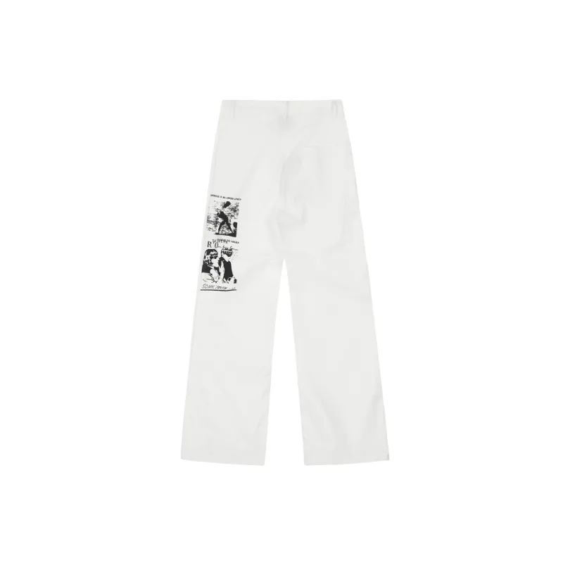 Fashionable Straight Leg Polyester Casual Pants-7