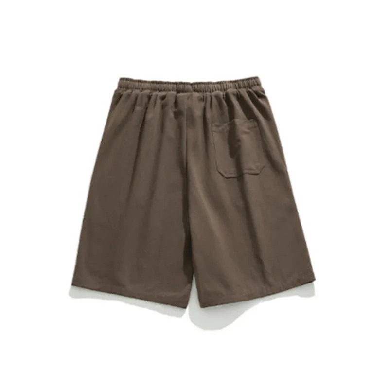 Retro Loose Cotton Baggy Casual Shorts-13