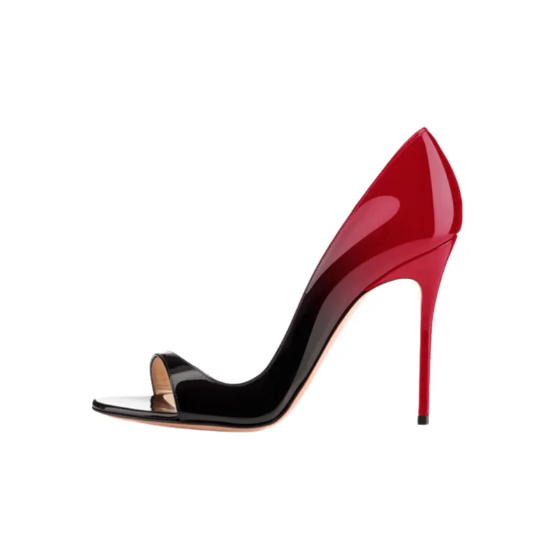 Simple Contrast Color High Heels-4