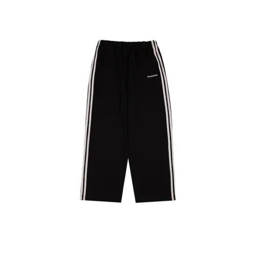 Solid Color Side Sticker Vintage Casual Loose Straight Pants