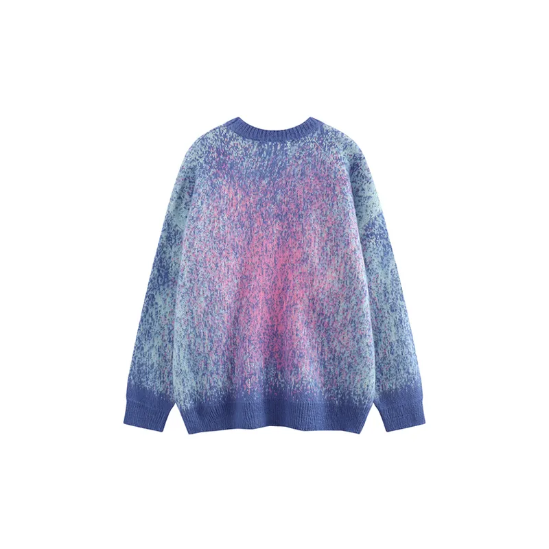 New Design Lazy Blend Woven Gradient Spider Seahorse Hair Sweate-3