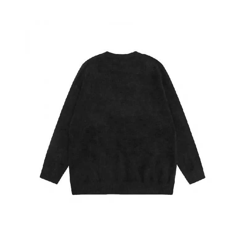 Retro Casual Graphic Cotton Blended Fabric Sweater-5
